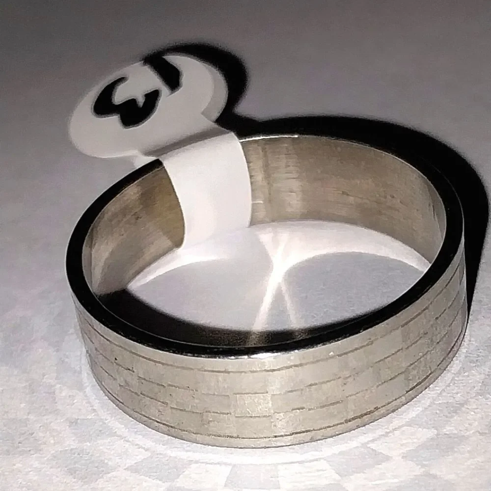 Stainless steel wide band hypoallergenic nickel free Men's ring sz 13